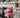 Small dog in pink cap with name "Tiffany", sitting on a chair