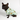 Black dog wearing tropical pineapple print cotton button-up shirt