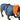 Dog wearing a blue raincoat with an orange interior 
